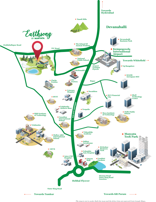 Manyata  Location Map